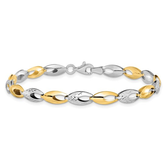 14K Fancy Link Bracelet