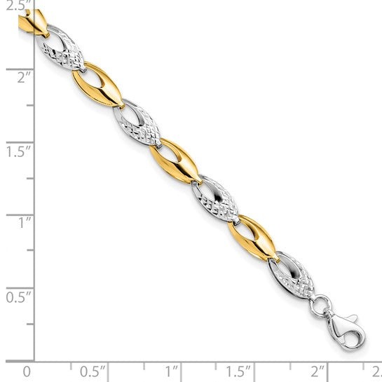 14K Fancy Link Bracelet