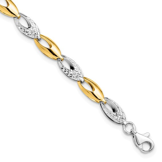 14K Fancy Link Bracelet