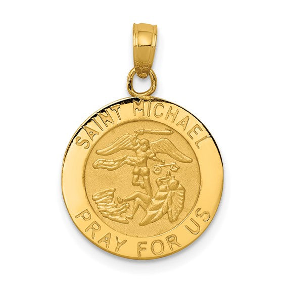 114k Saint Michael Medal Pendant