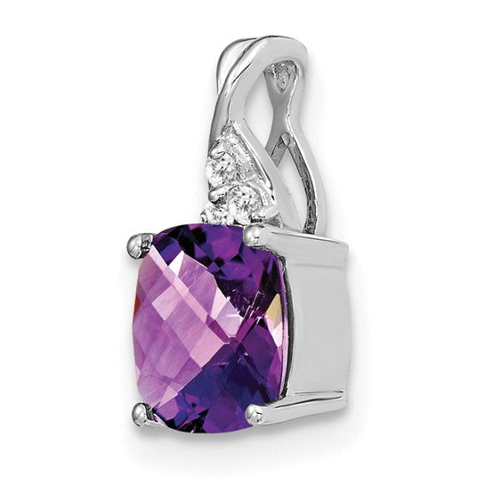 Amethyst and Diamond Pendant