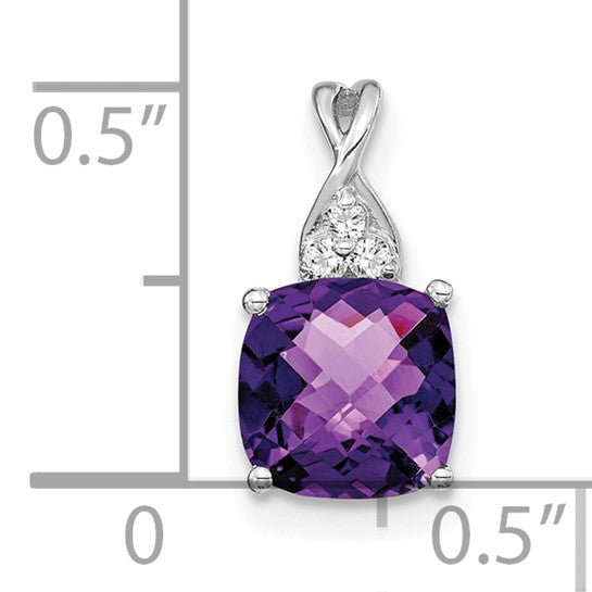 Amethyst and Diamond Pendant