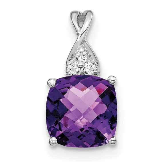 Amethyst and Diamond Pendant