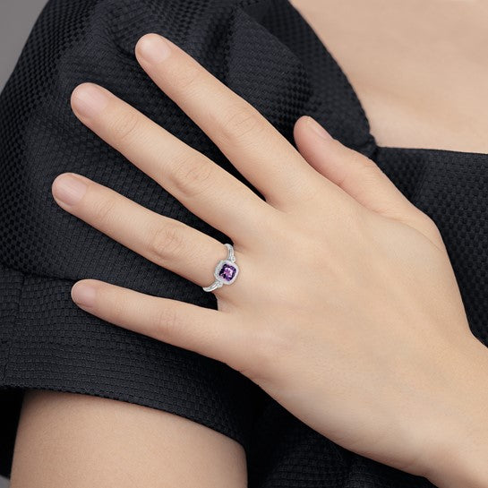 Amethyst and Diamond Ring