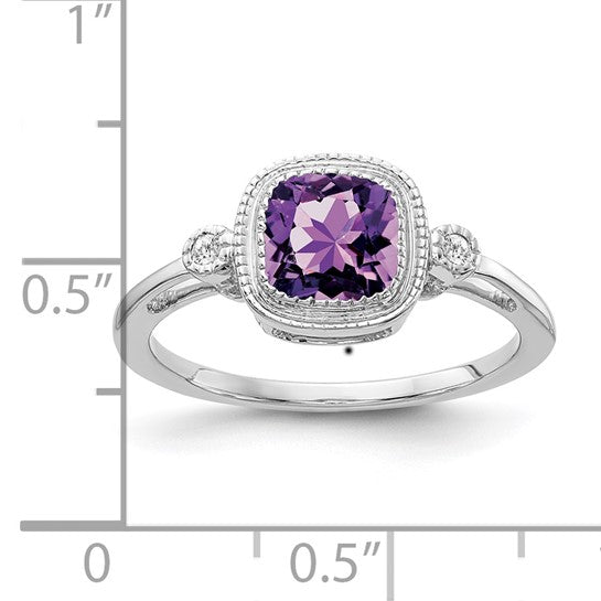 Amethyst and Diamond Ring