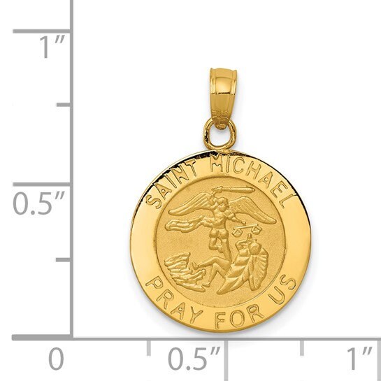 114k Saint Michael Medal Pendant