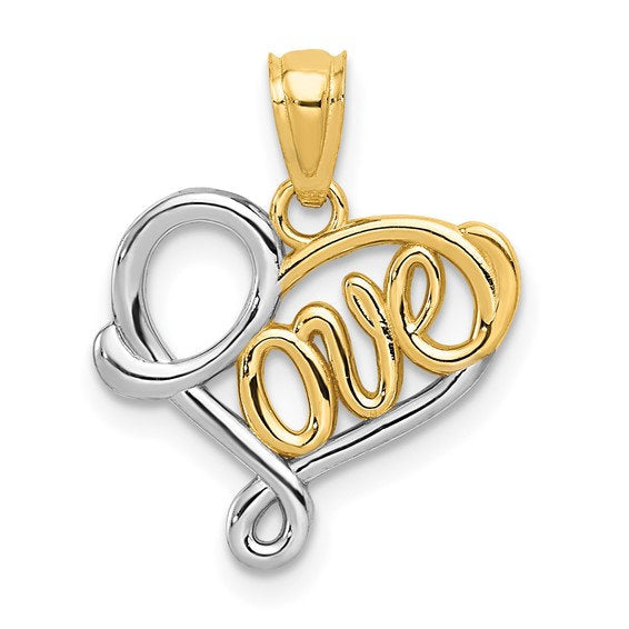 14k LOVE Pendant