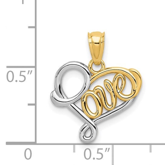 14k LOVE Pendant