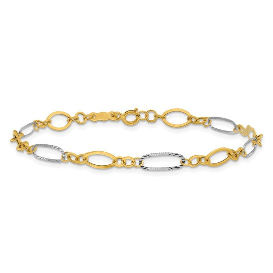 14k Oval Link Bracelet