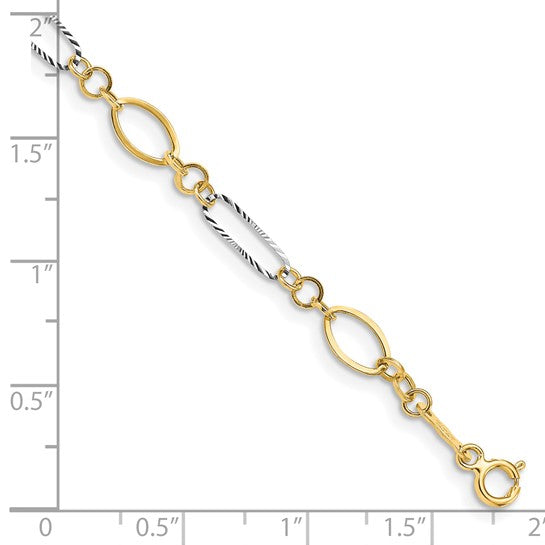 14k Oval Link Bracelet