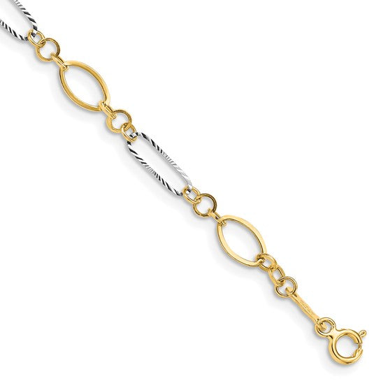 14k Oval Link Bracelet