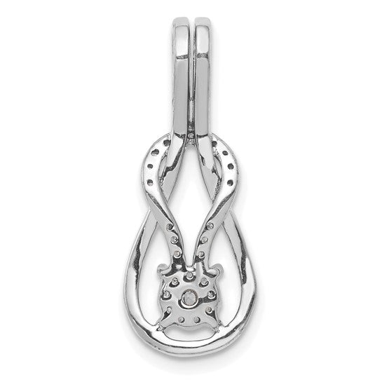 Diamond Square Knot Slide Pendant