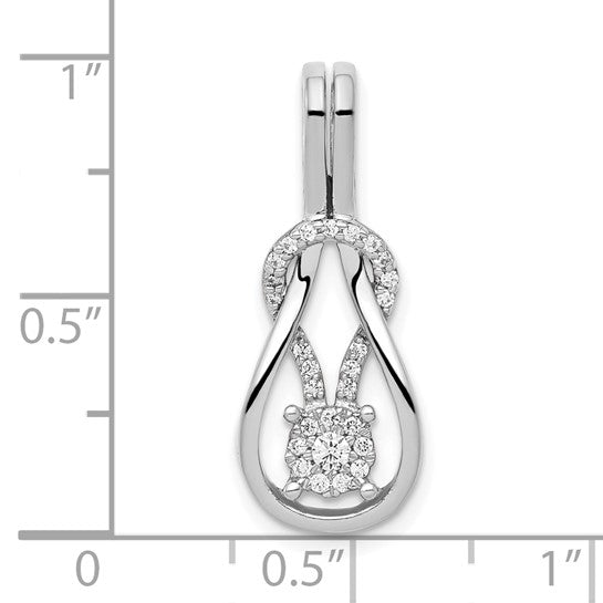 Diamond Square Knot Slide Pendant