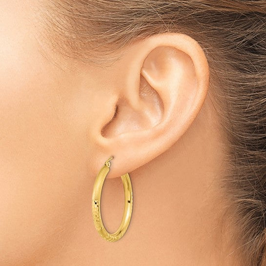 14k Yellow Gold Hoop Earrings