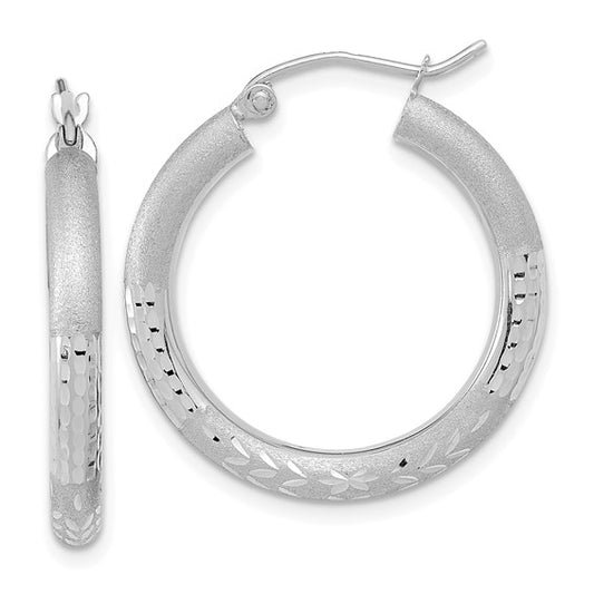 Diamond-Cut Hoop Earrings