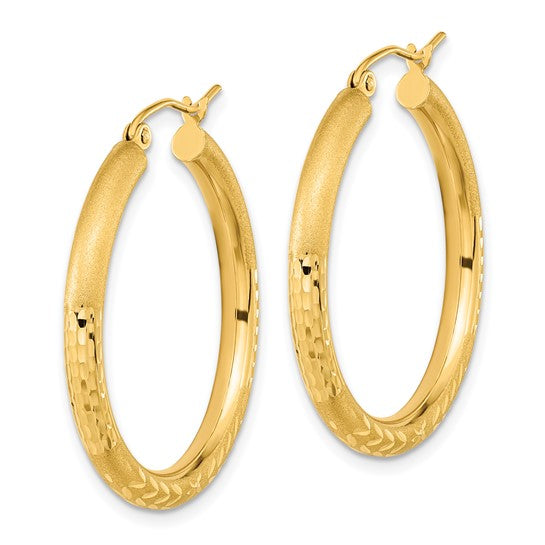 14k Yellow Gold Hoop Earrings