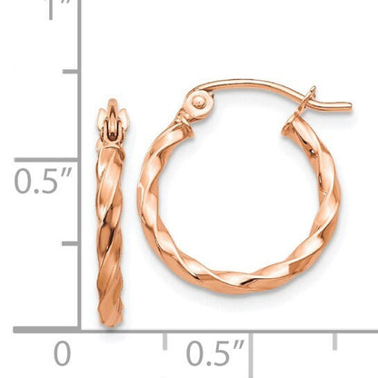 Rose Gold Hoops