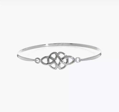 Trinity Knot Bangle Bracelet