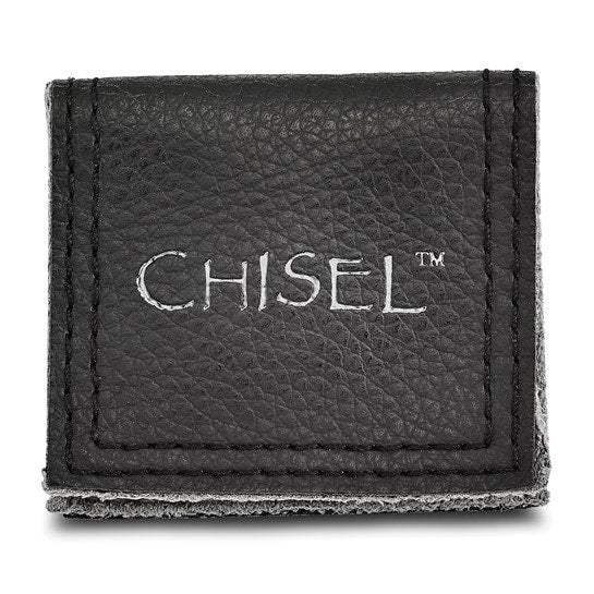 Chisel Cobalt Satin and Polished Ridged Edge 8mm Band