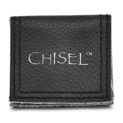 Chisel Cobalt Satin and Polished Ridged Edge 8mm Band