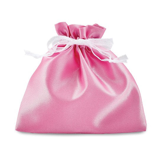 Sterling Silver Rhodium-plated Domed Baby Cuff Bangle with Pink Gift Pouch